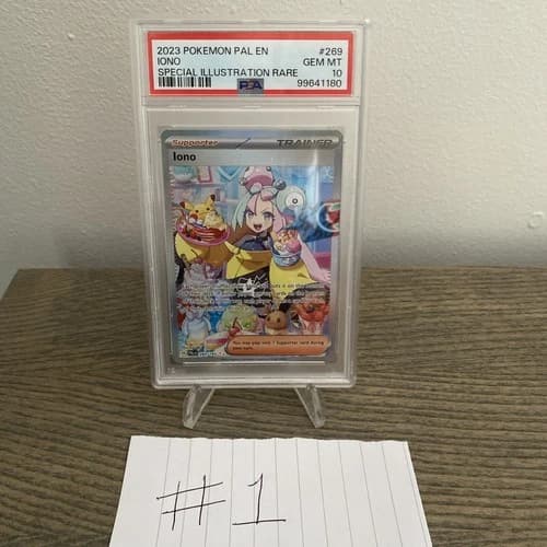 PSA 10 Iono Paldea Evolved special illustration rare graded slab photo